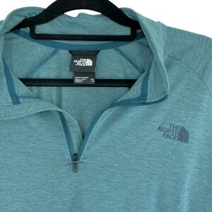 The‎ North Face Men's XXL Quarter Zip Pullover Blue Performance Stretch